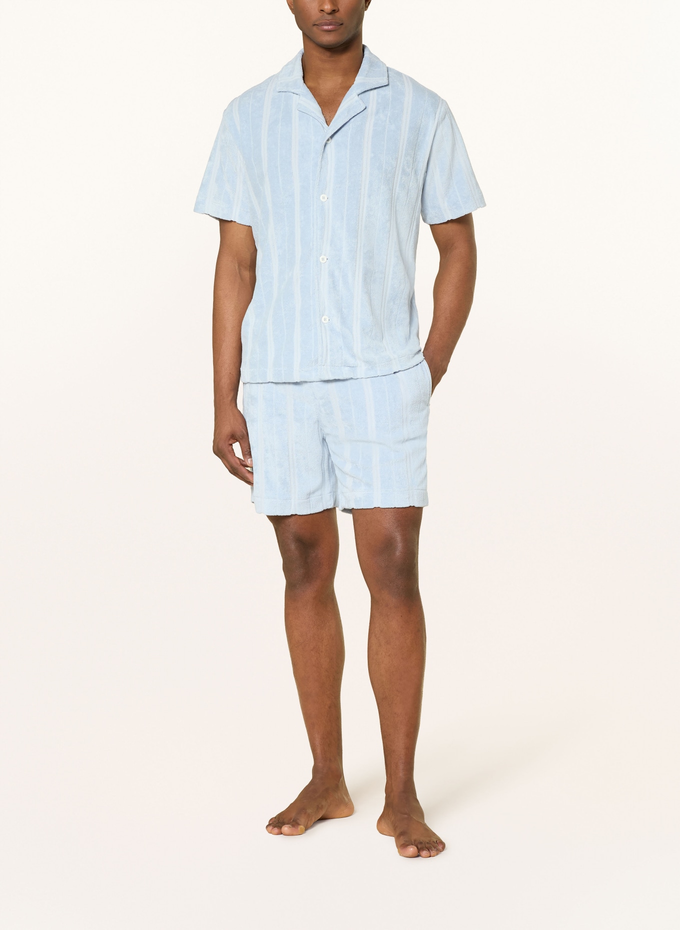 Marc O'Polo Szorty lounge z frotte: JASNONIEBIESKI