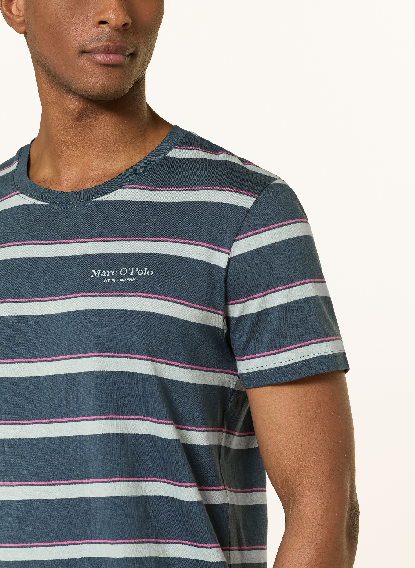 Marc O'Polo Shorty-Schlafanzug: BLAU / PINK / HELLBLAU