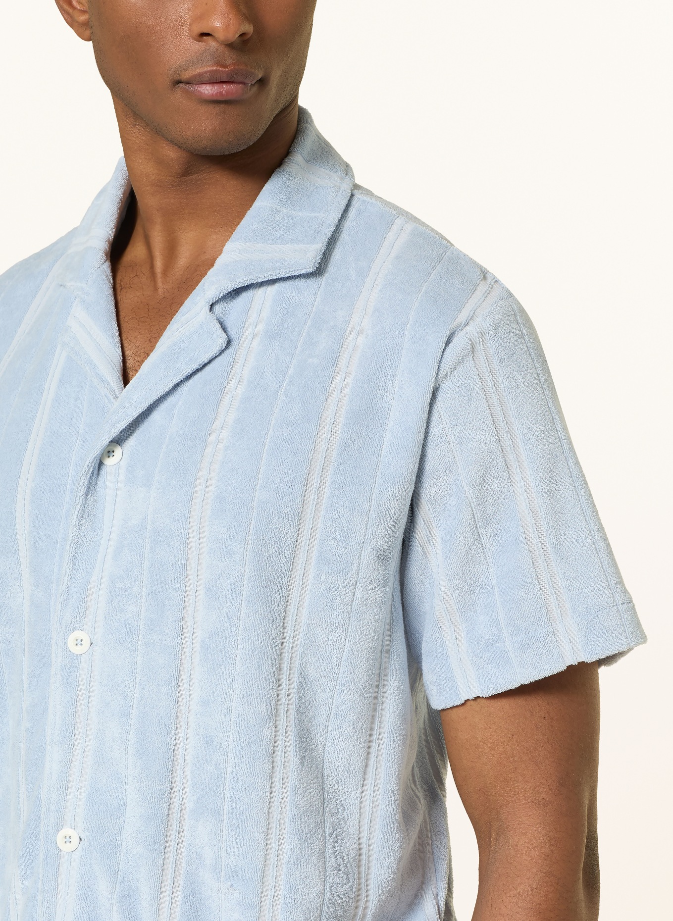 Marc O'Polo Lounge-Shirt aus Frottee: HELLBLAU