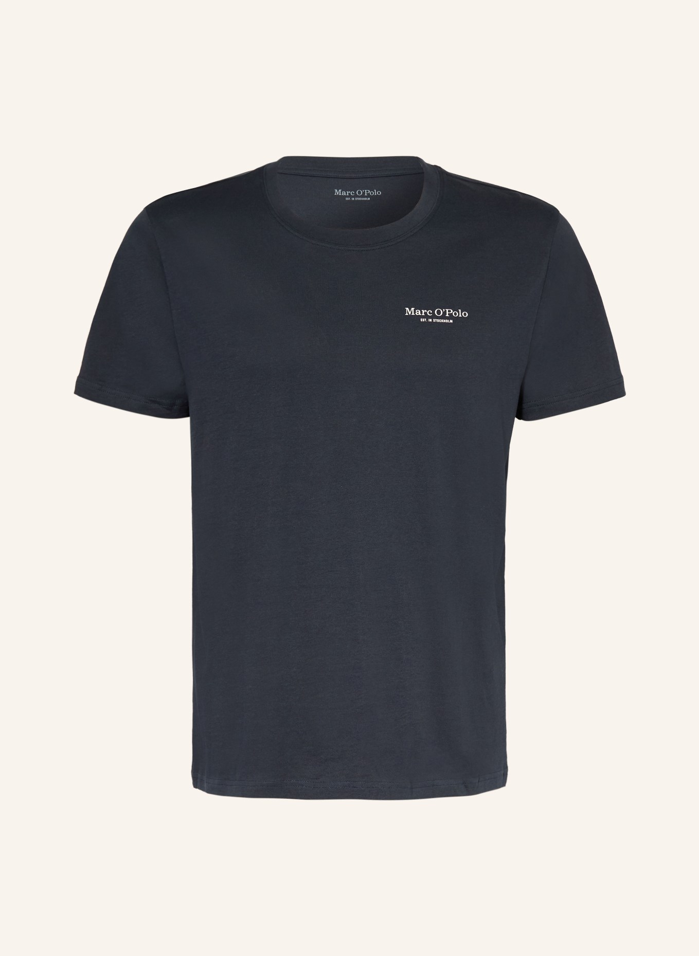 Marc O'Polo sleep shirt: DARK BLUE / WHITE