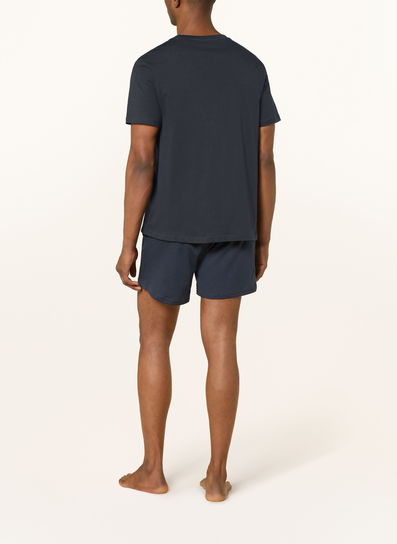 Marc O'Polo sleep shirt: DARK BLUE / WHITE