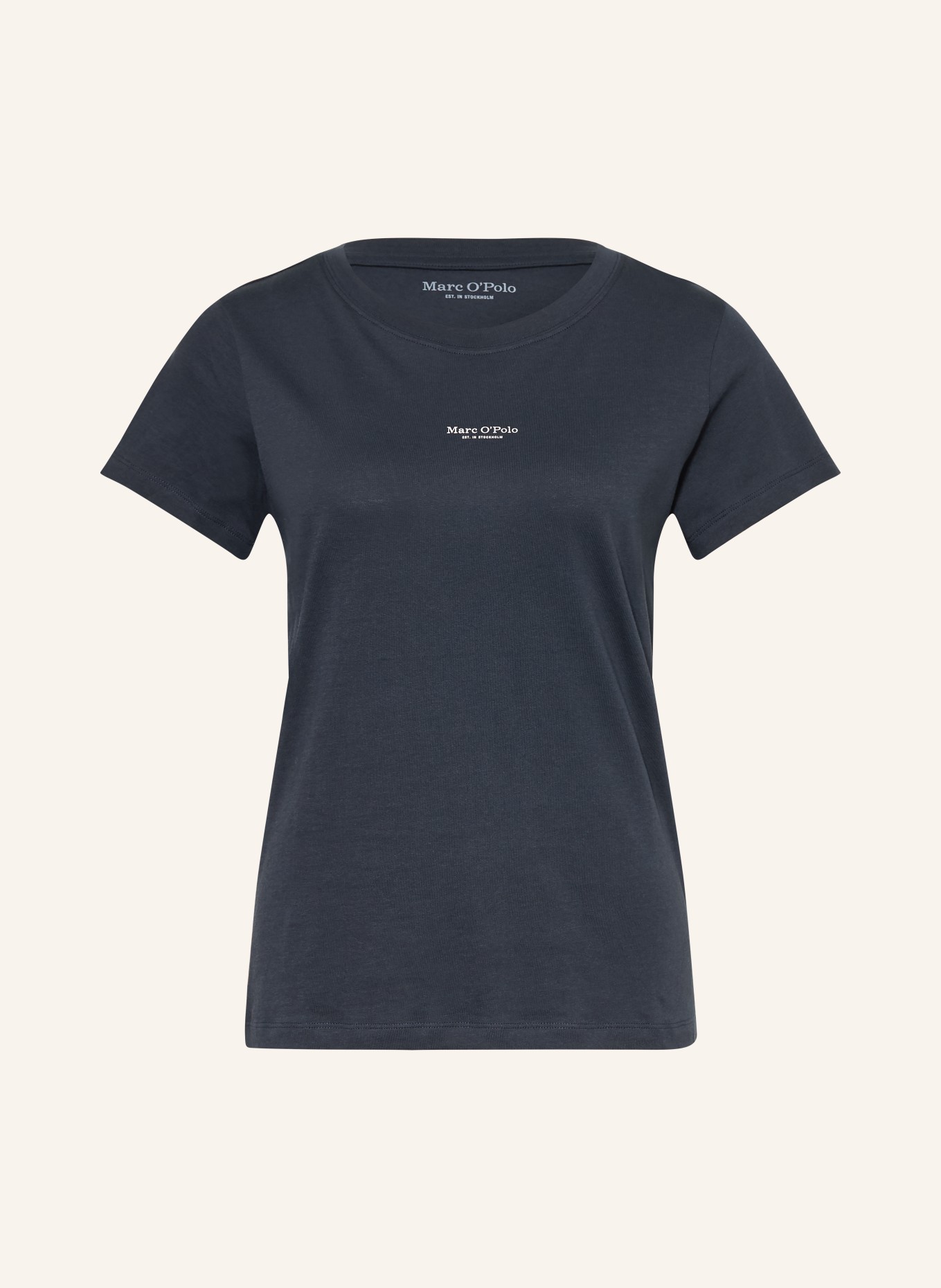 Marc O'Polo slaaphemd: DONKERBLAUW / WIT