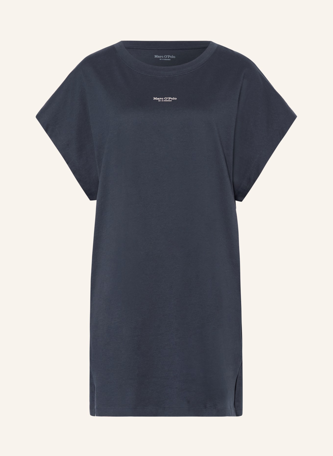 Marc O'Polo nachtjapon: DONKERBLAUW / WIT