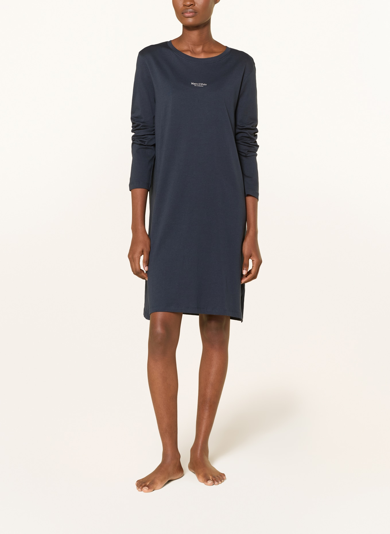 Marc O'Polo nachtjapon: DONKERBLAUW