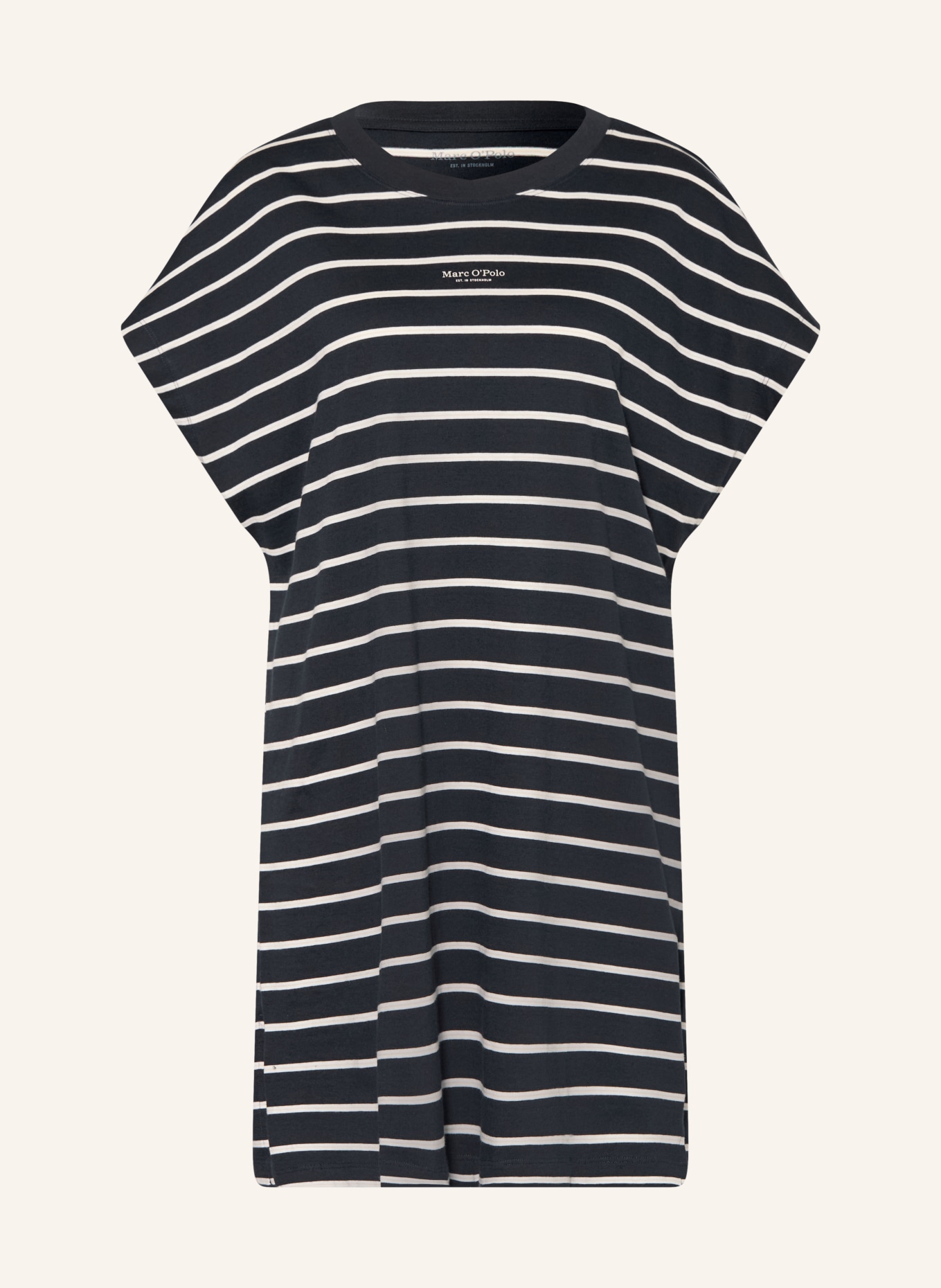 Marc O'Polo Nachthemd: DUNKELBLAU / WEISS