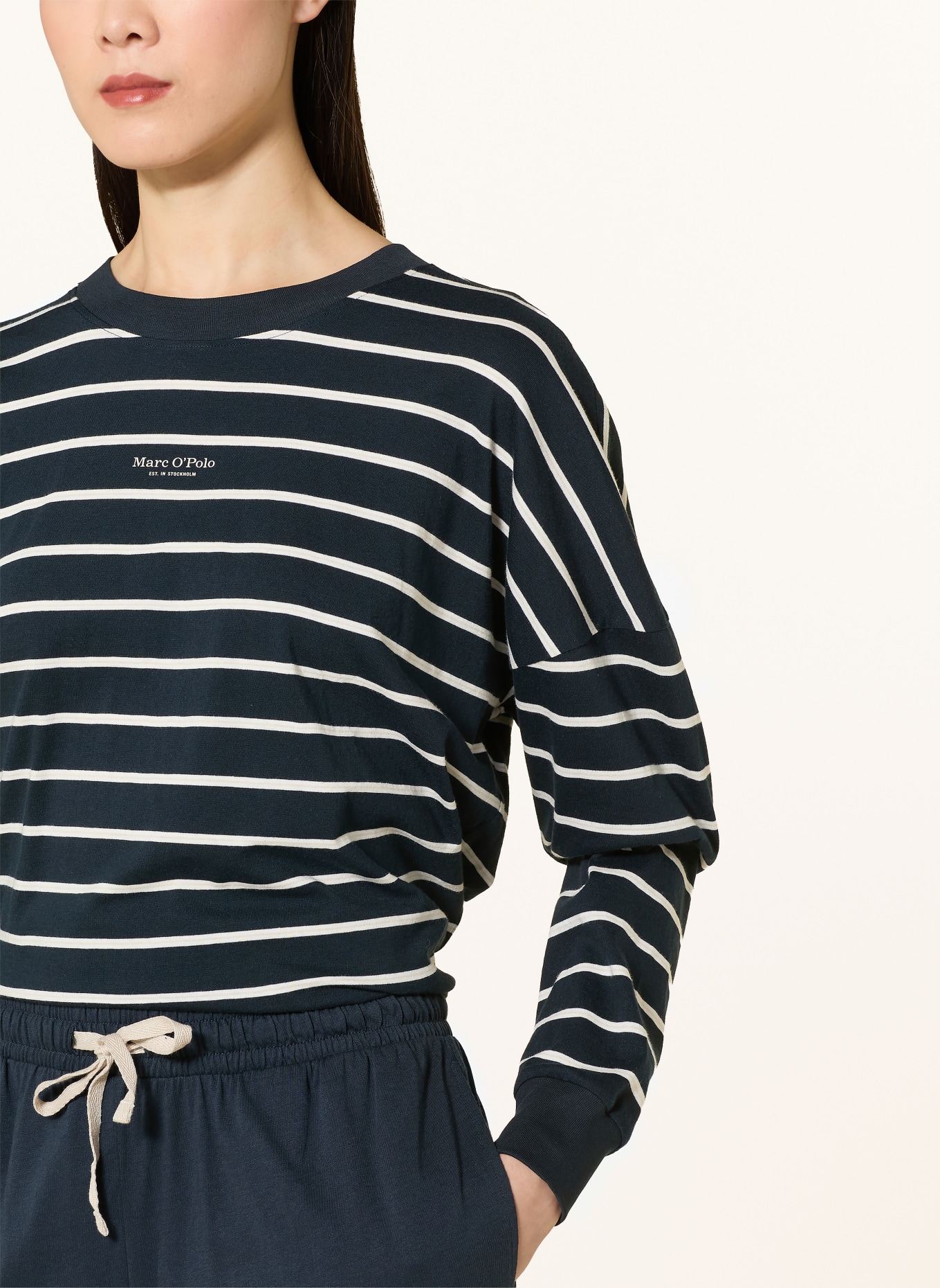 Marc O'Polo Pajamas: DARK BLUE / ECRU