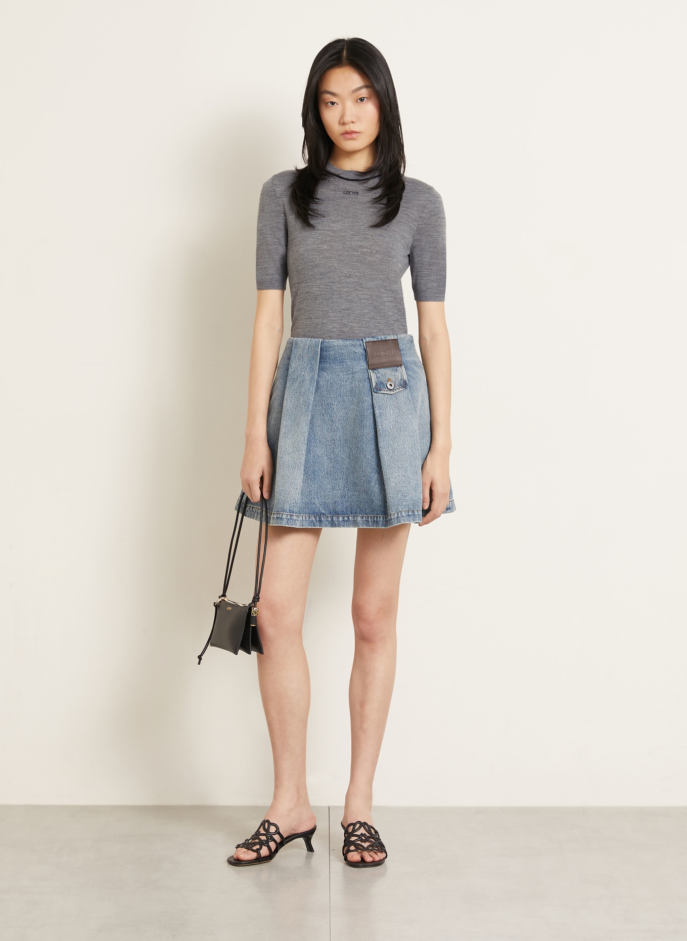 LOEWE Strickshirt: BLAUGRAU