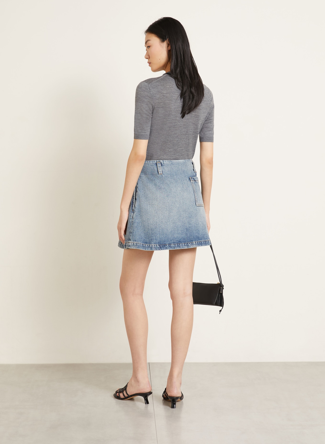 LOEWE Strickshirt: BLAUGRAU