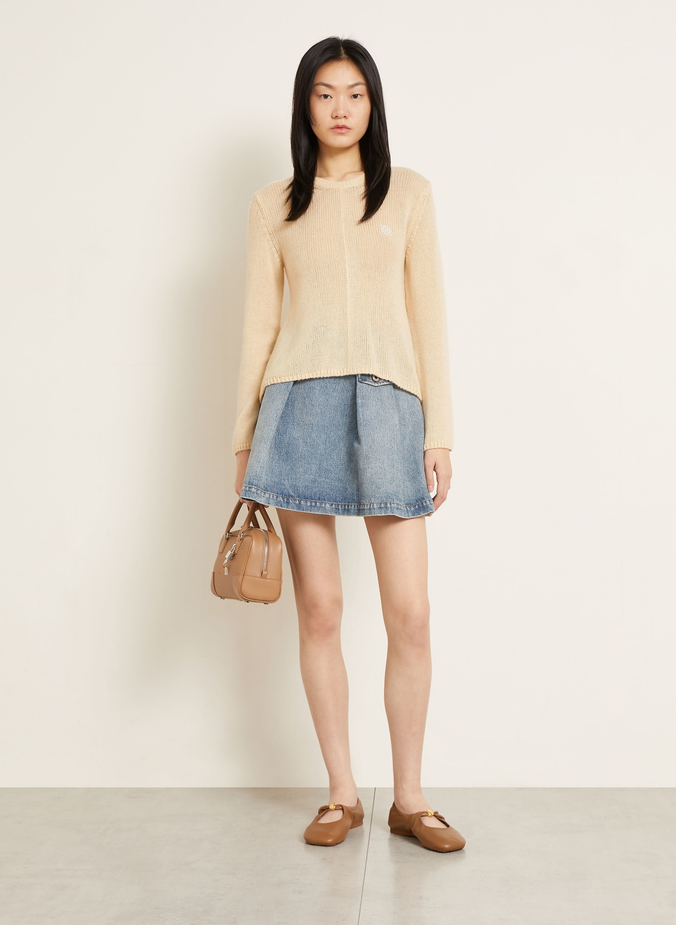 LOEWE Strickjacke aus Cashmere: HELLGELB