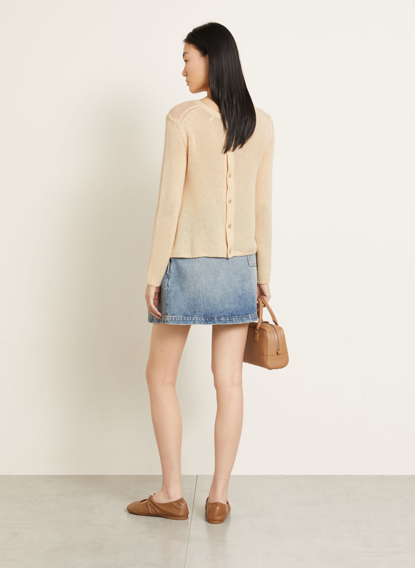 LOEWE Strickjacke aus Cashmere: HELLGELB