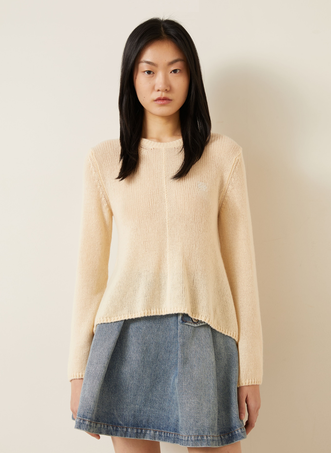 LOEWE Strickjacke aus Cashmere: HELLGELB