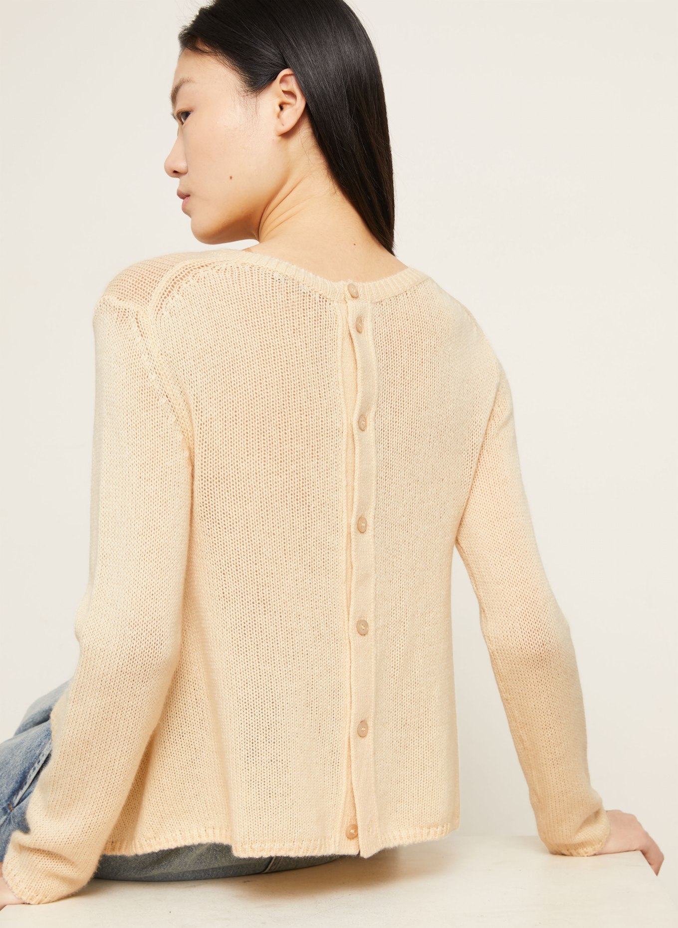 LOEWE Strickjacke aus Cashmere: HELLGELB