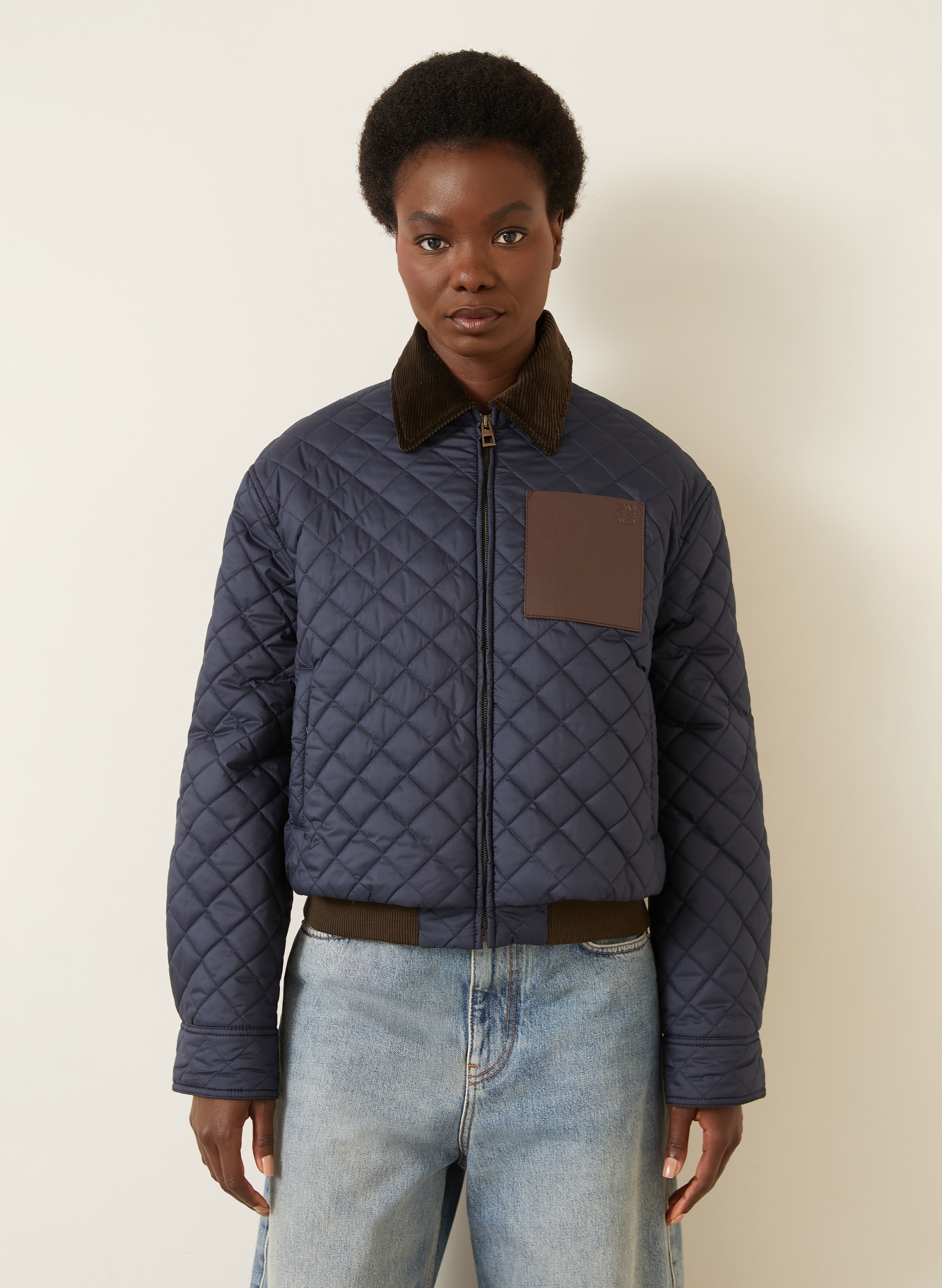 LOEWE Steppjacke: DUNKELBLAU / DUNKELBRAUN