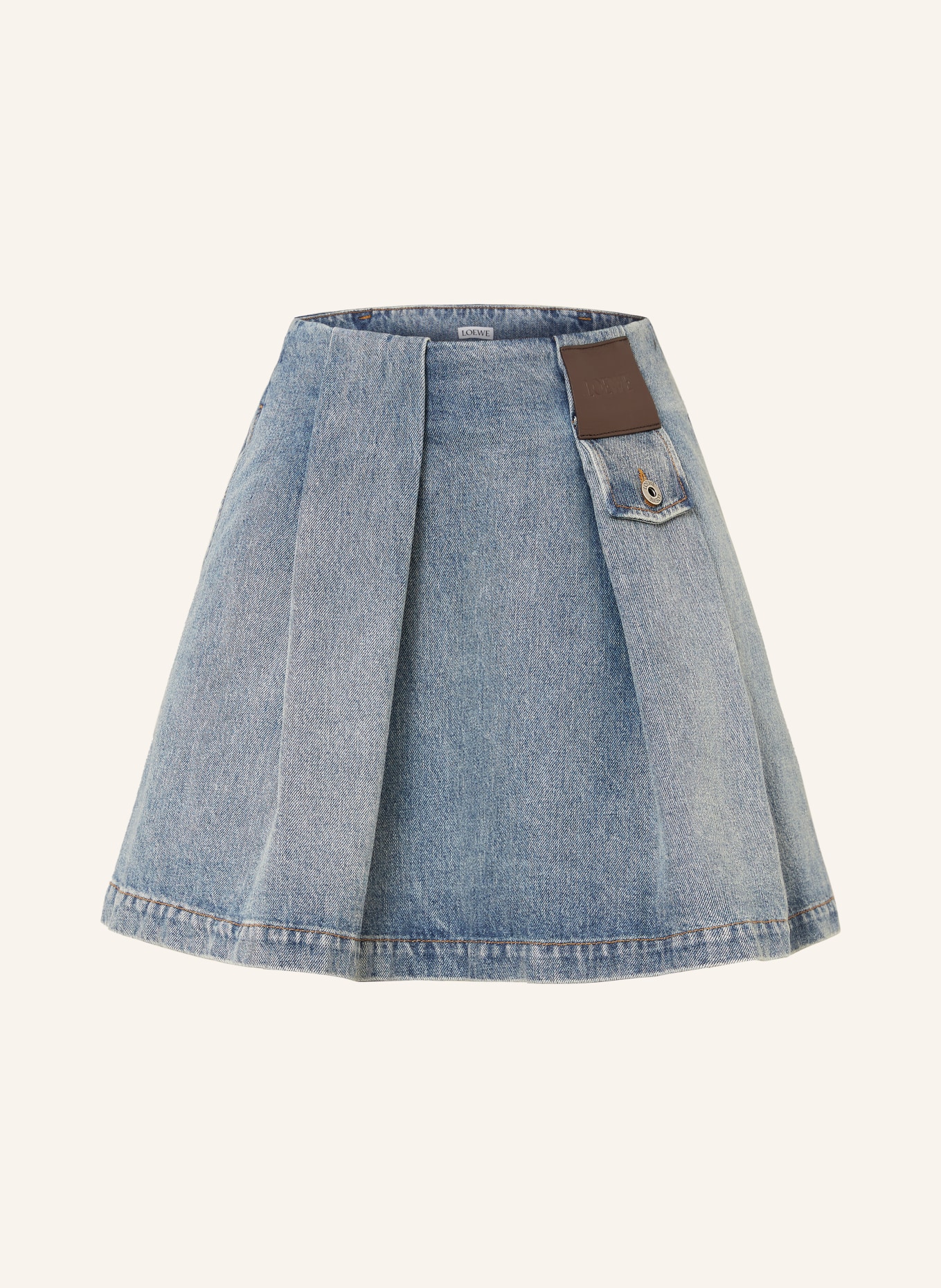 LOEWE jupe en jean: BLEU