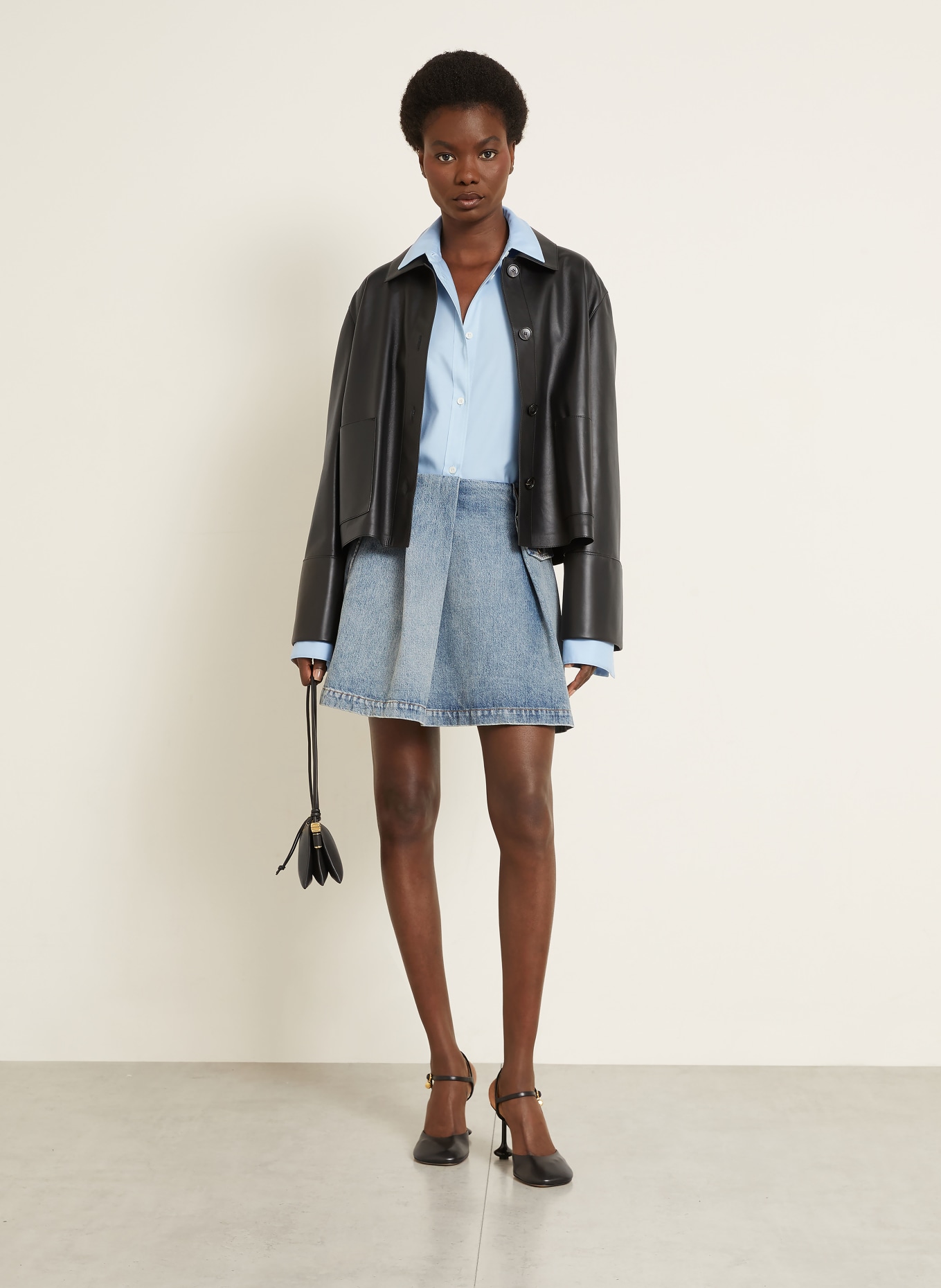 LOEWE jupe en jean: BLEU