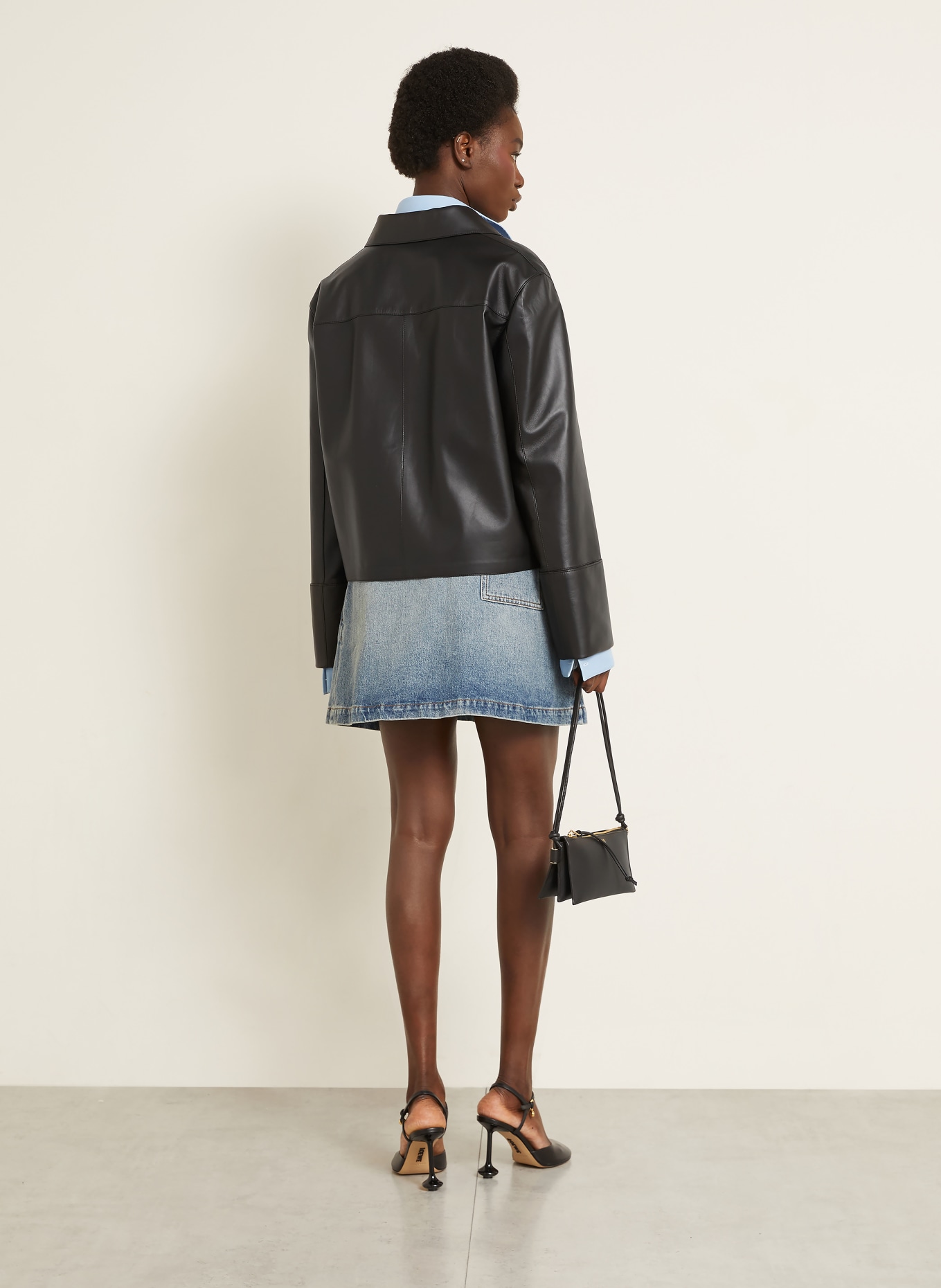 LOEWE jupe en jean: BLEU