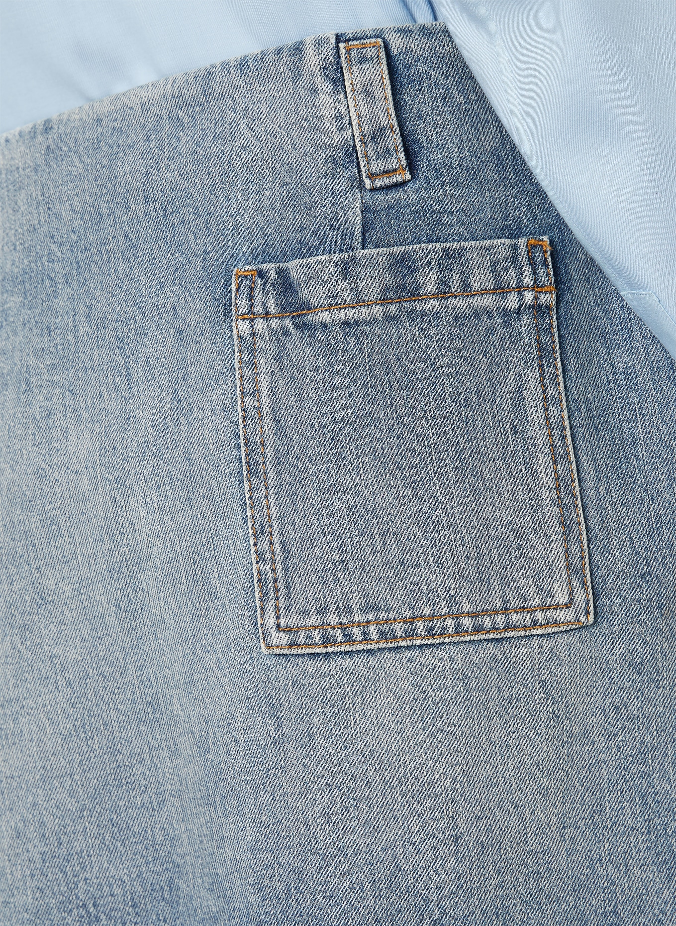 LOEWE jupe en jean: BLEU