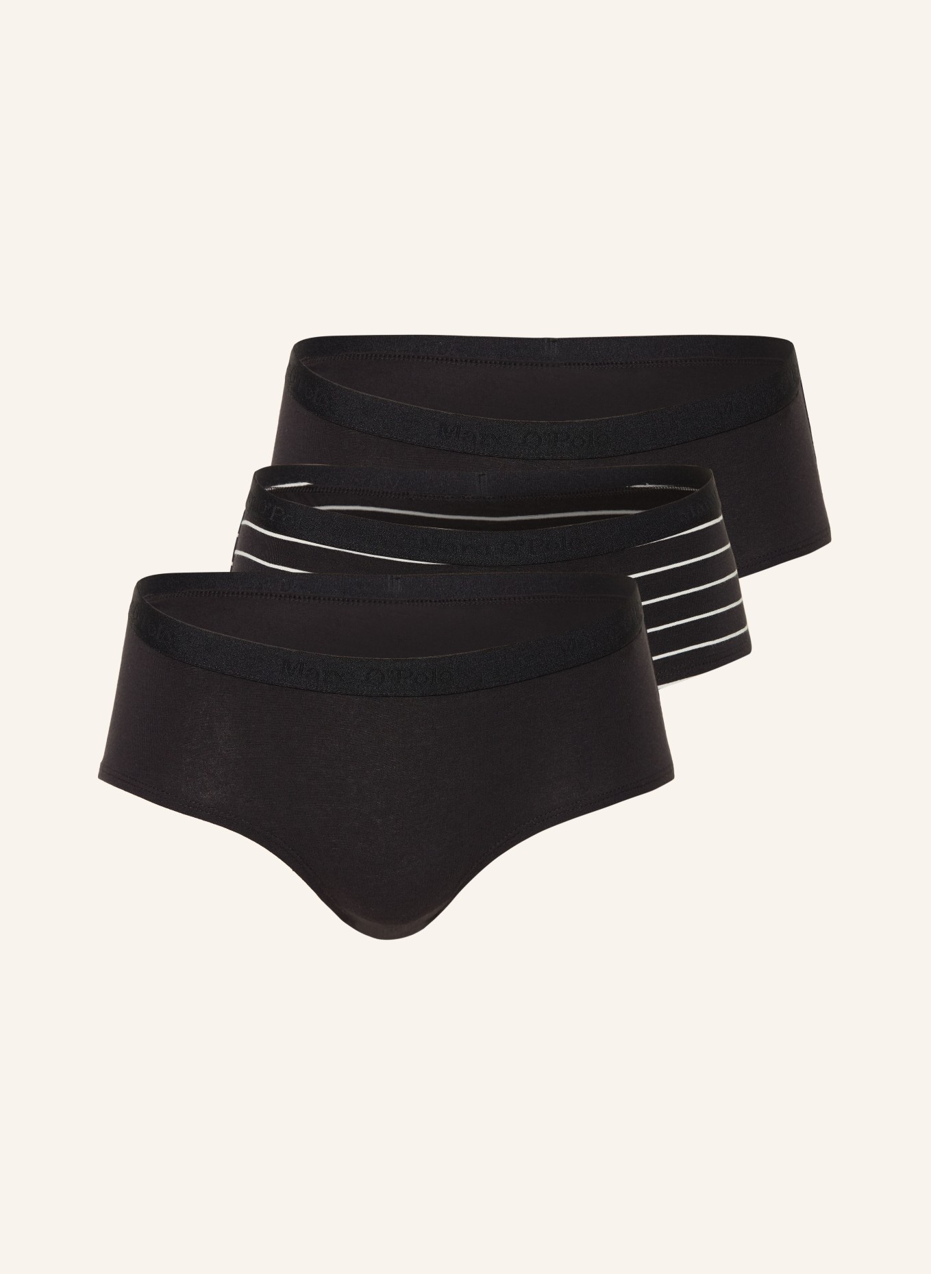 Marc O'Polo 3er-Pack Panties: SCHWARZ / WEISS