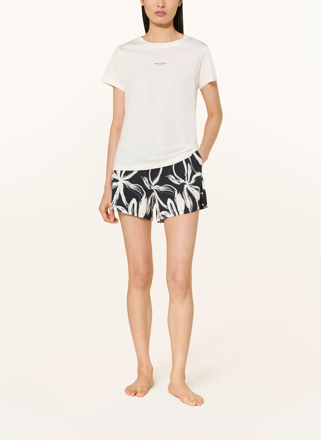 Marc O'Polo Slaapbroekje: ZWART / WIT