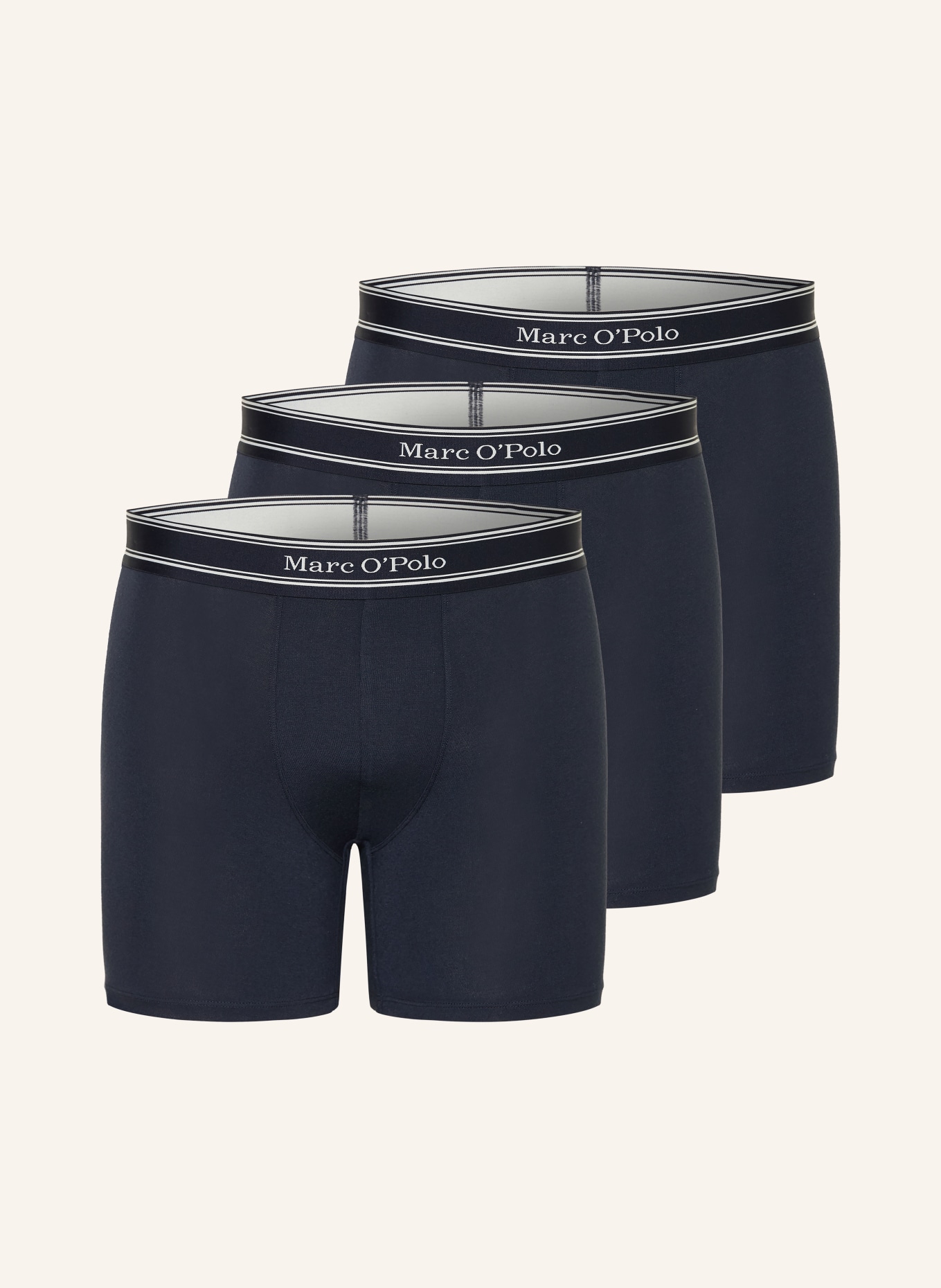 Marc O'Polo Lot de 3 boxers: BLEU FONCÉ / BLANC