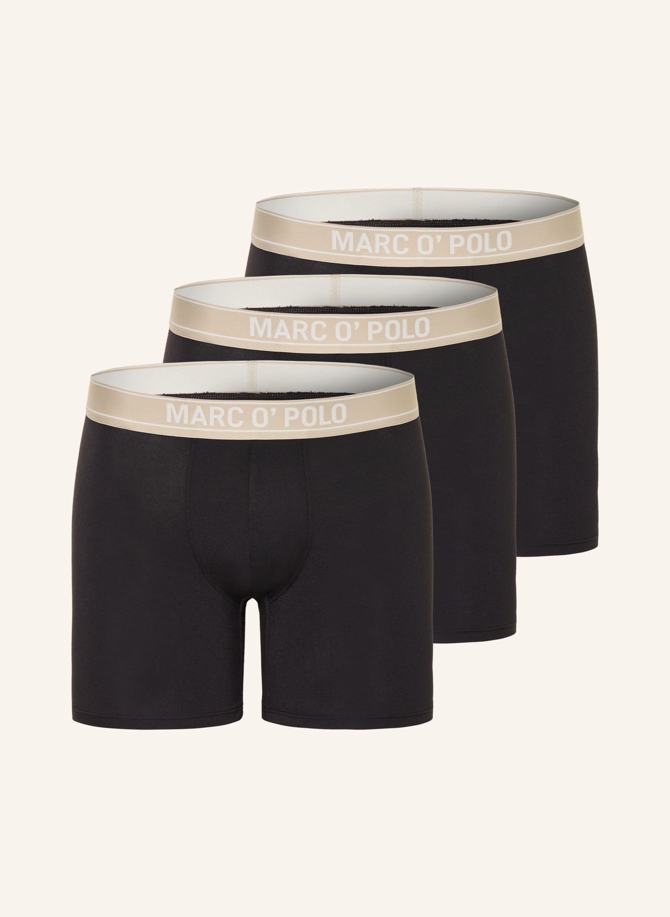 Marc O'Polo Lot de 3 boxers: NOIR / BEIGE / BLANC