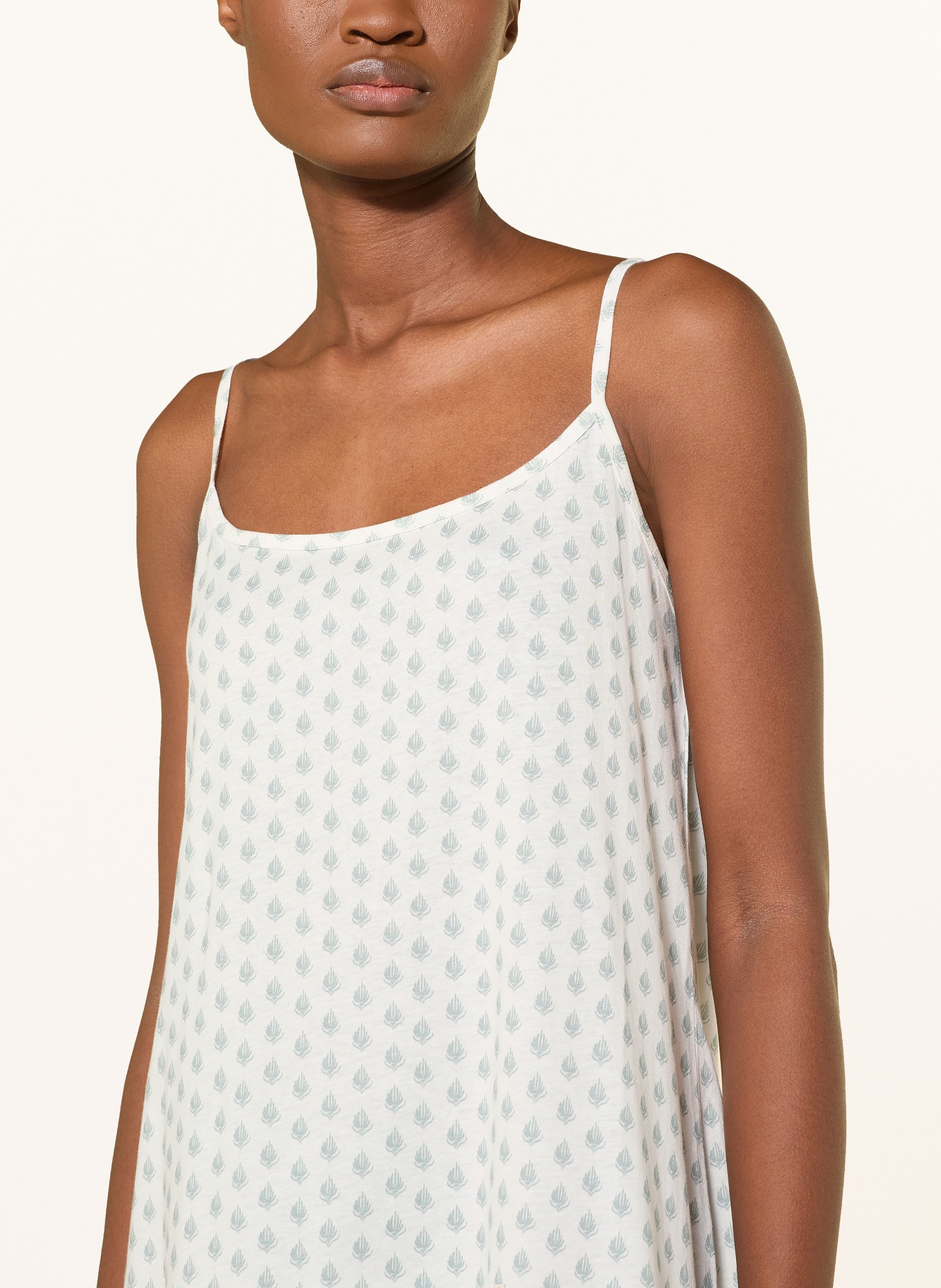 Marc O'Polo nachtjapon: CRÈME / LICHTGROEN