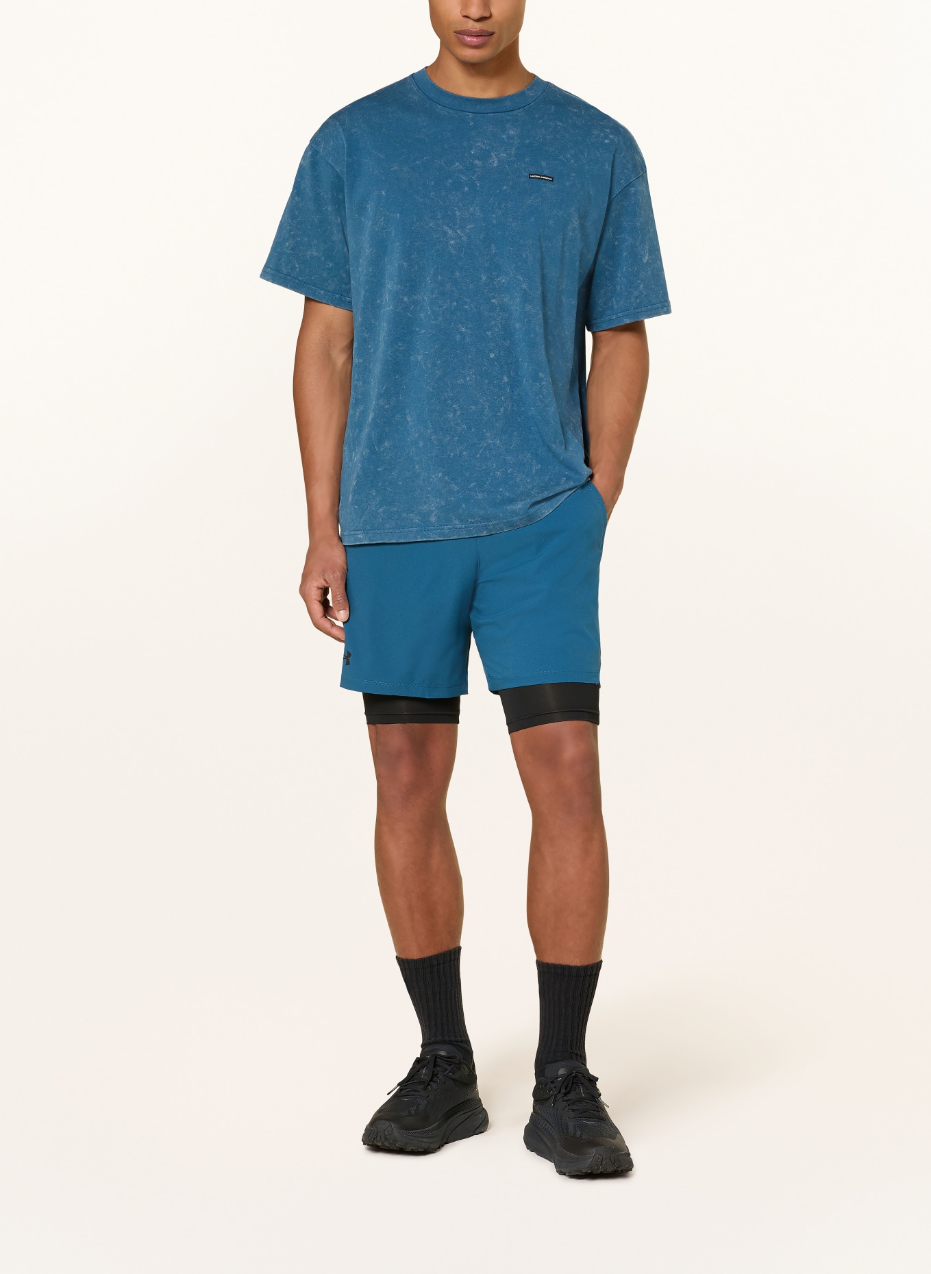 UNDER ARMOUR Short d'entraînement 2 en 1 UA VANISH: BLEU / NOIR