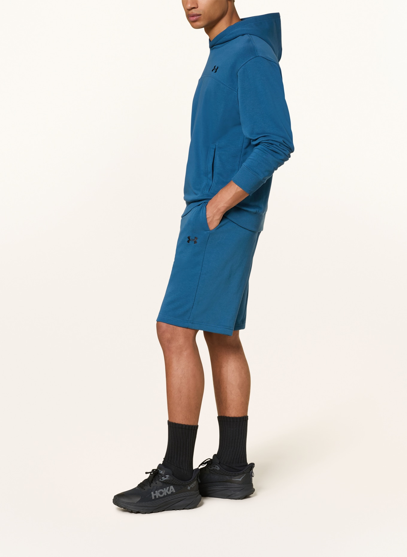 UNDER ARMOUR Hoodie UA RIVAL LIGHTWEIGHT: BLAU / SCHWARZ