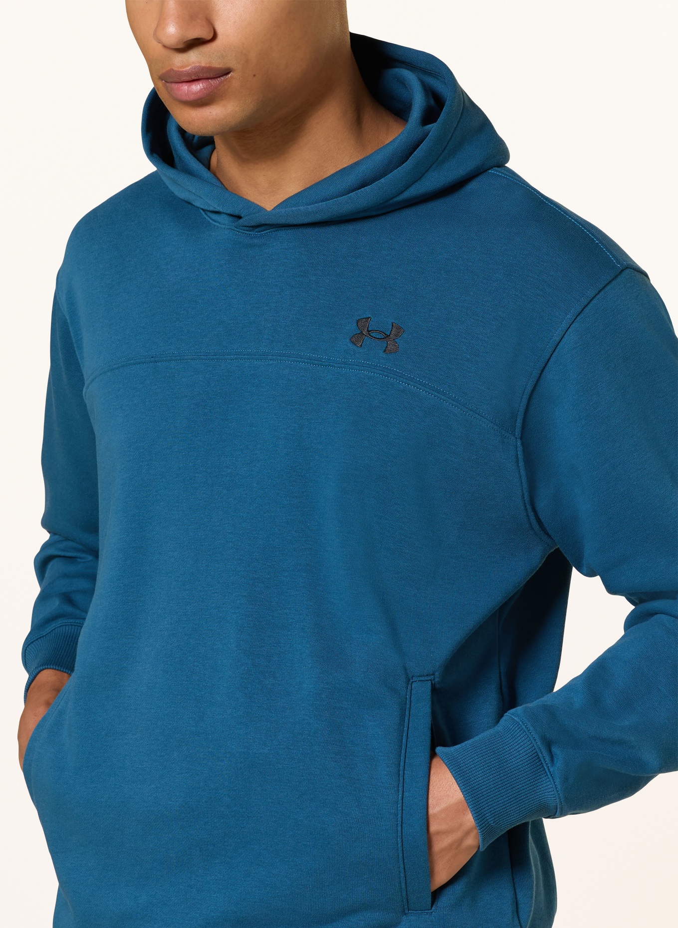UNDER ARMOUR Hoodie UA RIVAL LIGHTWEIGHT: BLAU / SCHWARZ