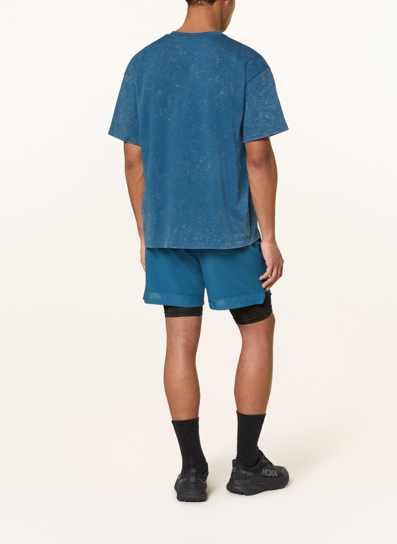 UNDER ARMOUR T-shirt UA HEAVYWEIGHT: BLEU / BLANC / NOIR