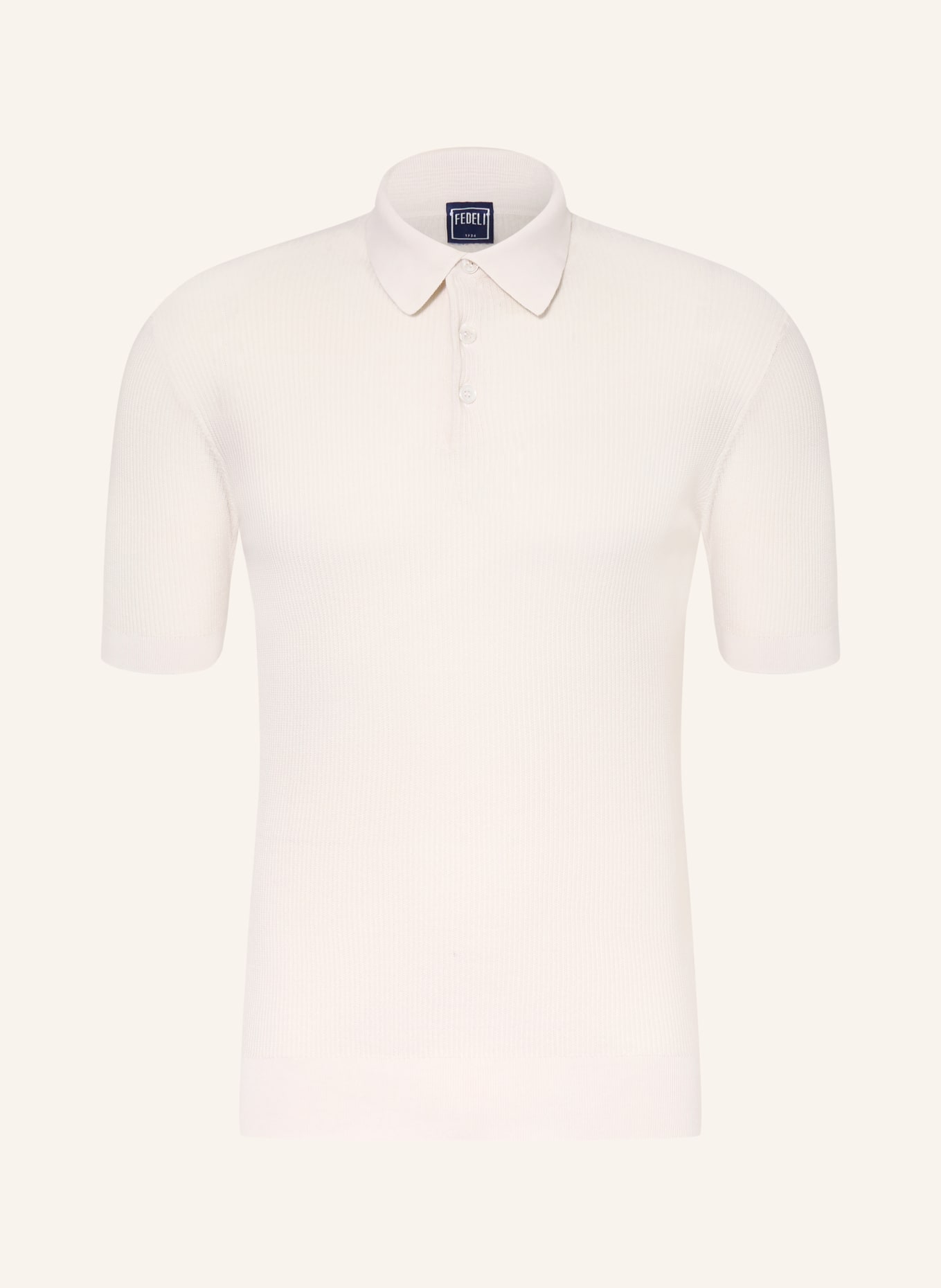 FEDELI knitted polo shirt: CREAM