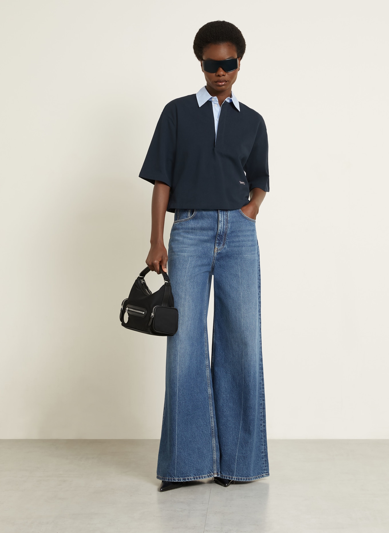 STELLA McCARTNEY shoulder bag: BLACK / SILVER