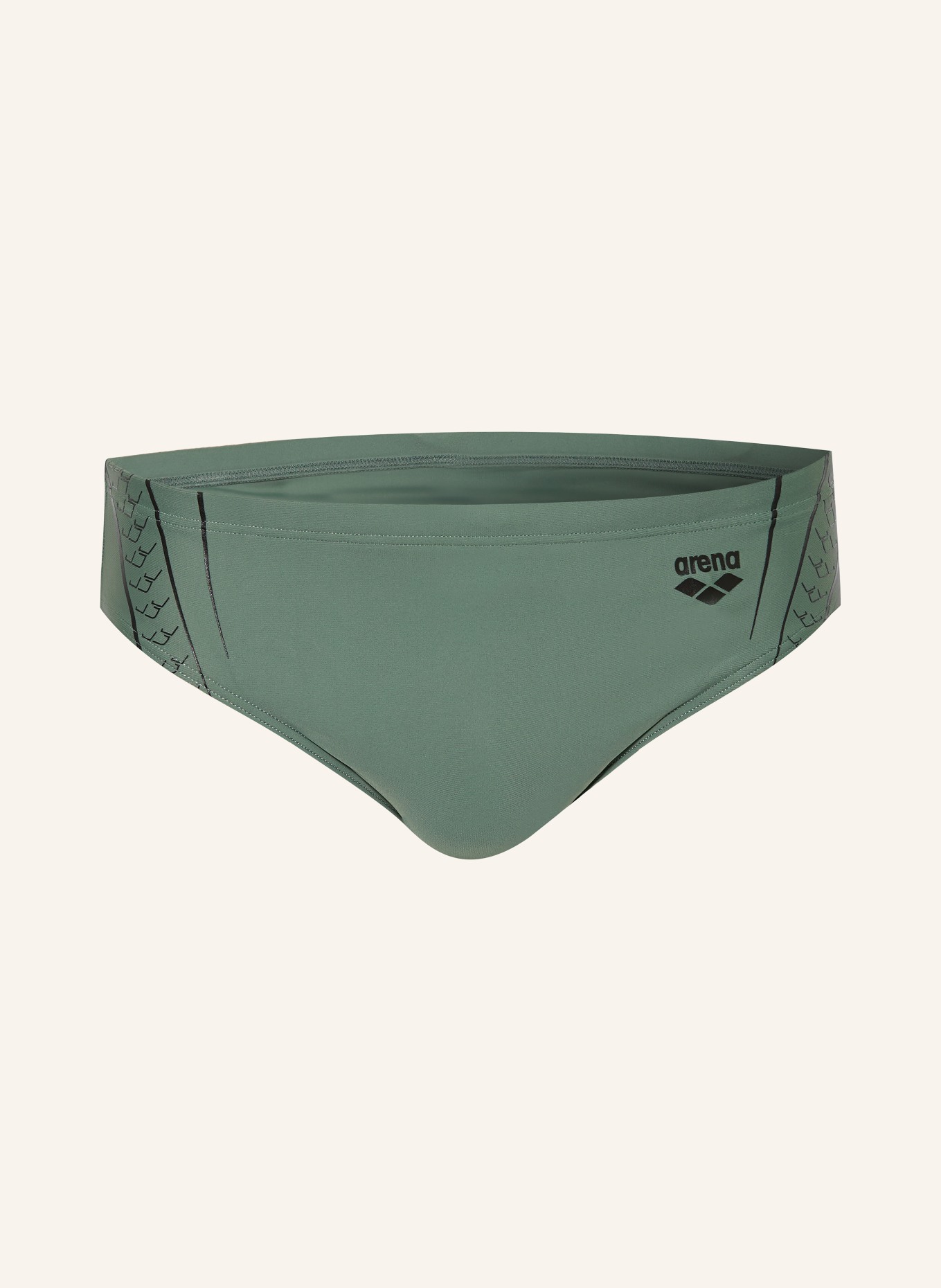 arena Slip de bain DOUBLE GRAPHIC avec protection UV 50+: OLIVE / NOIR