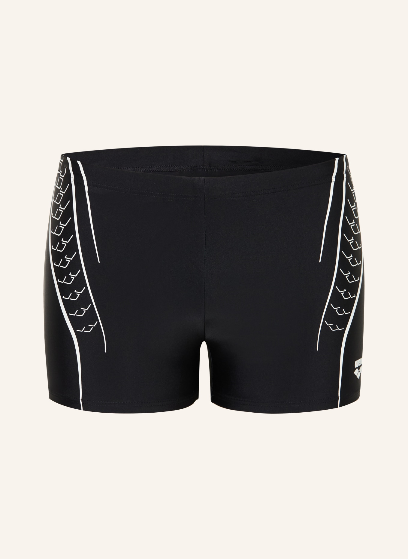 arena Maillot de bain DOUBLE GRAPHIC avec protection UV 50+: NOIR / BLANC