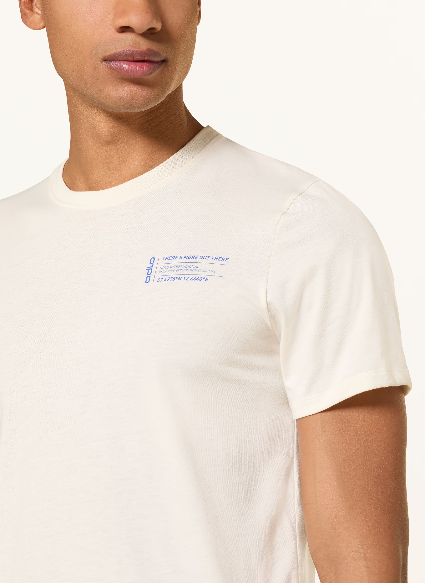 odlo T-shirt COTTON BLEND UNLIMITED: ÉCRU