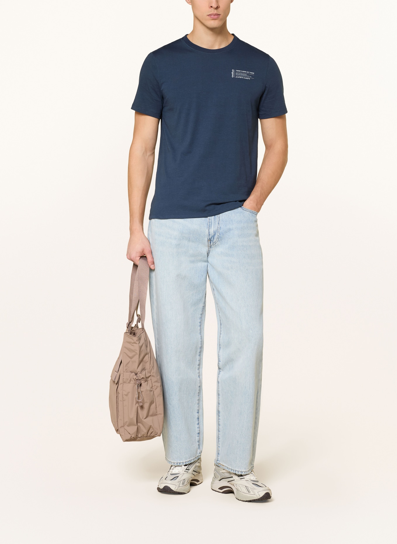 odlo COTTON BLEND UNLIMITED T-shirt: DARK BLUE