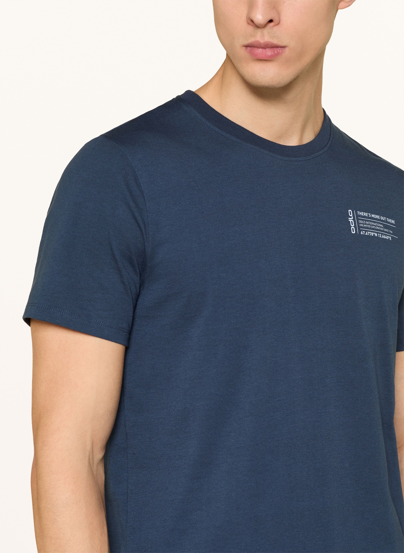 odlo COTTON BLEND UNLIMITED T-shirt: DARK BLUE