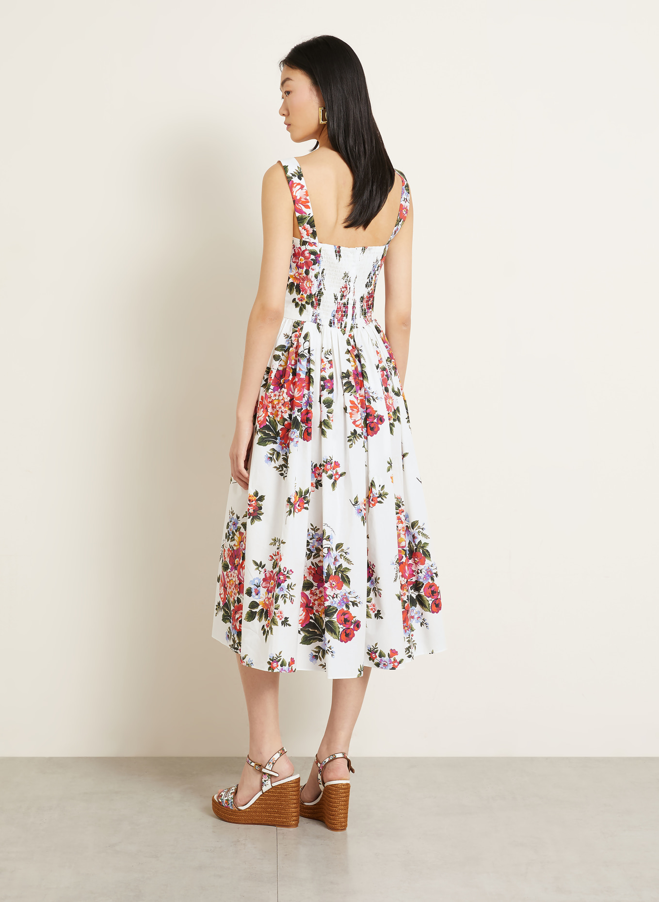 DOLCE & GABBANA robe: BLANC / ROUGE / GROEN