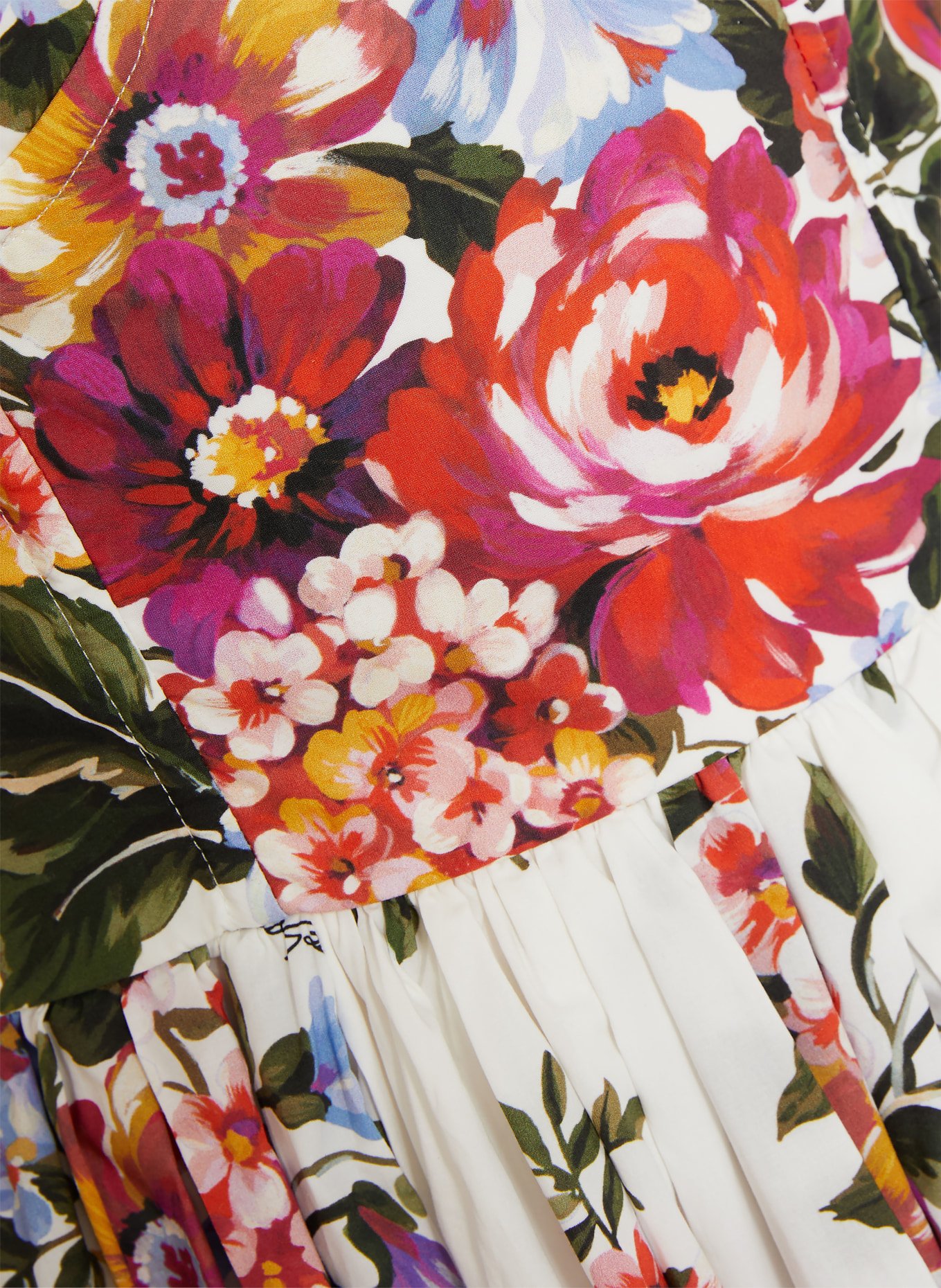 DOLCE & GABBANA robe: BLANC / ROUGE / GROEN