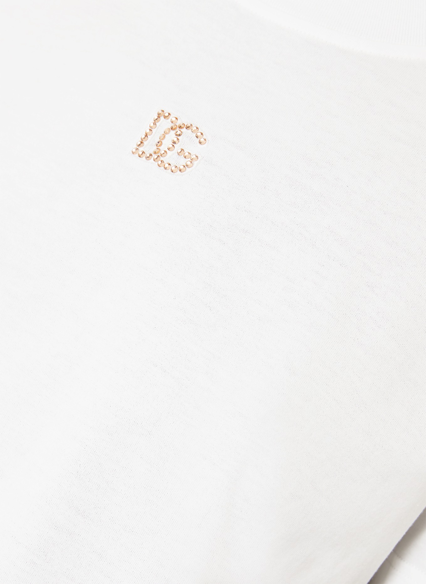 DOLCE & GABBANA T-shirt avec pierres précieuses: BLANC