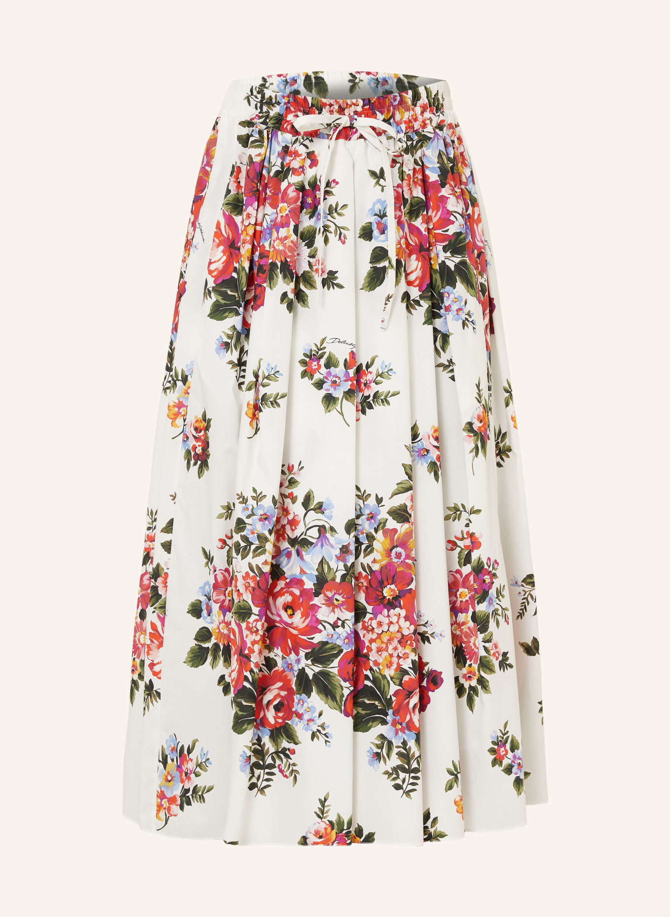 DOLCE & GABBANA jupe: BLANC / ROUGE / GROEN