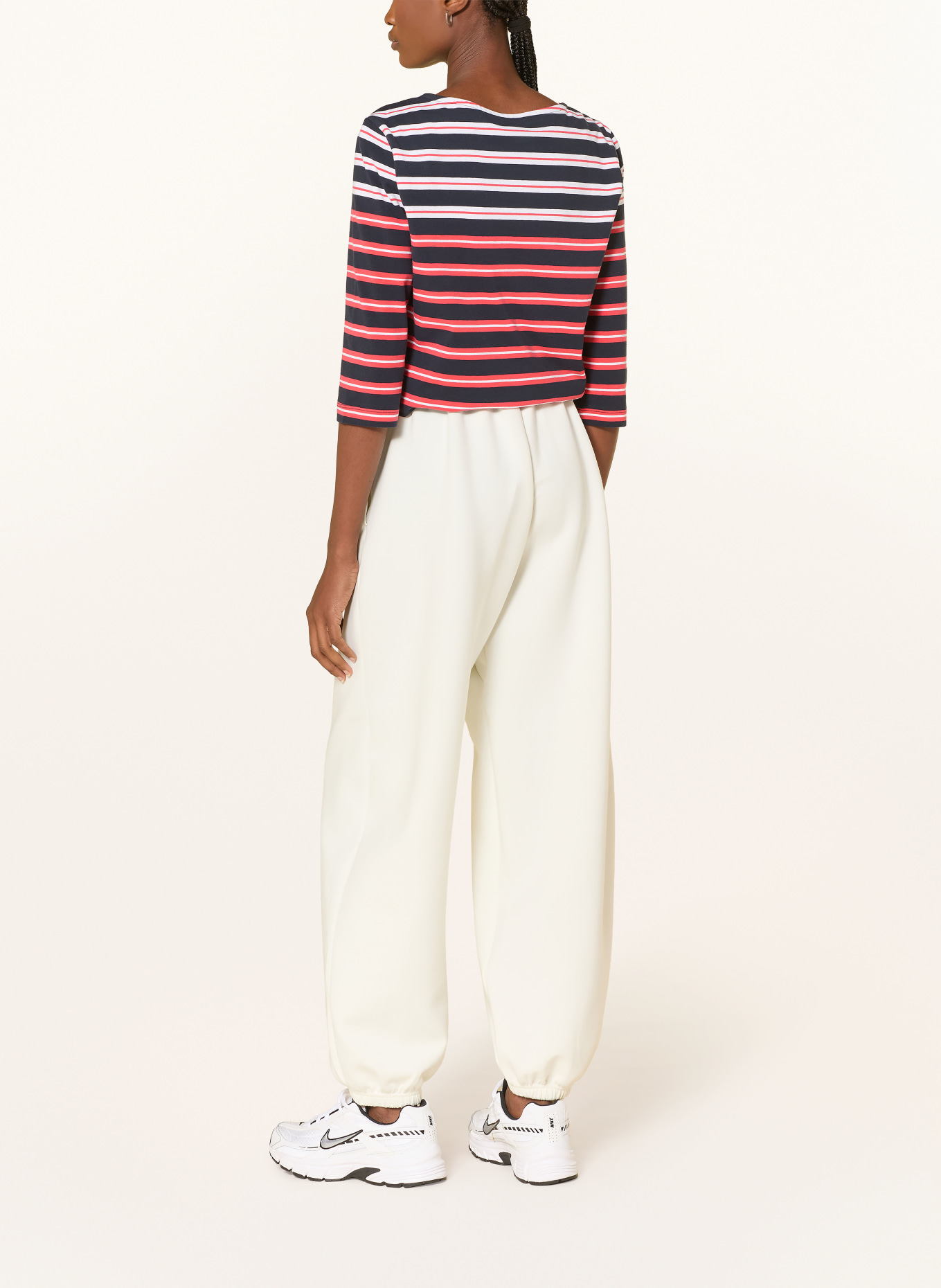 JOY sportswear Shirt JANETTE met 3/4-mouwen: DONKERBLAUW / ROOD / WIT