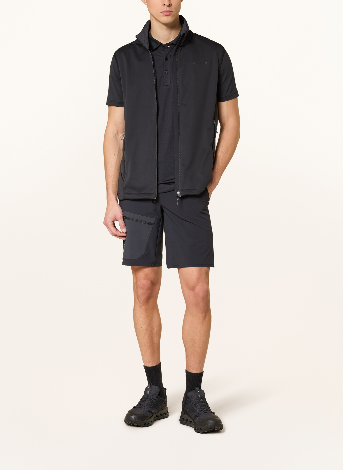 VAUDE EVERHIKE softshell vest: BLACK