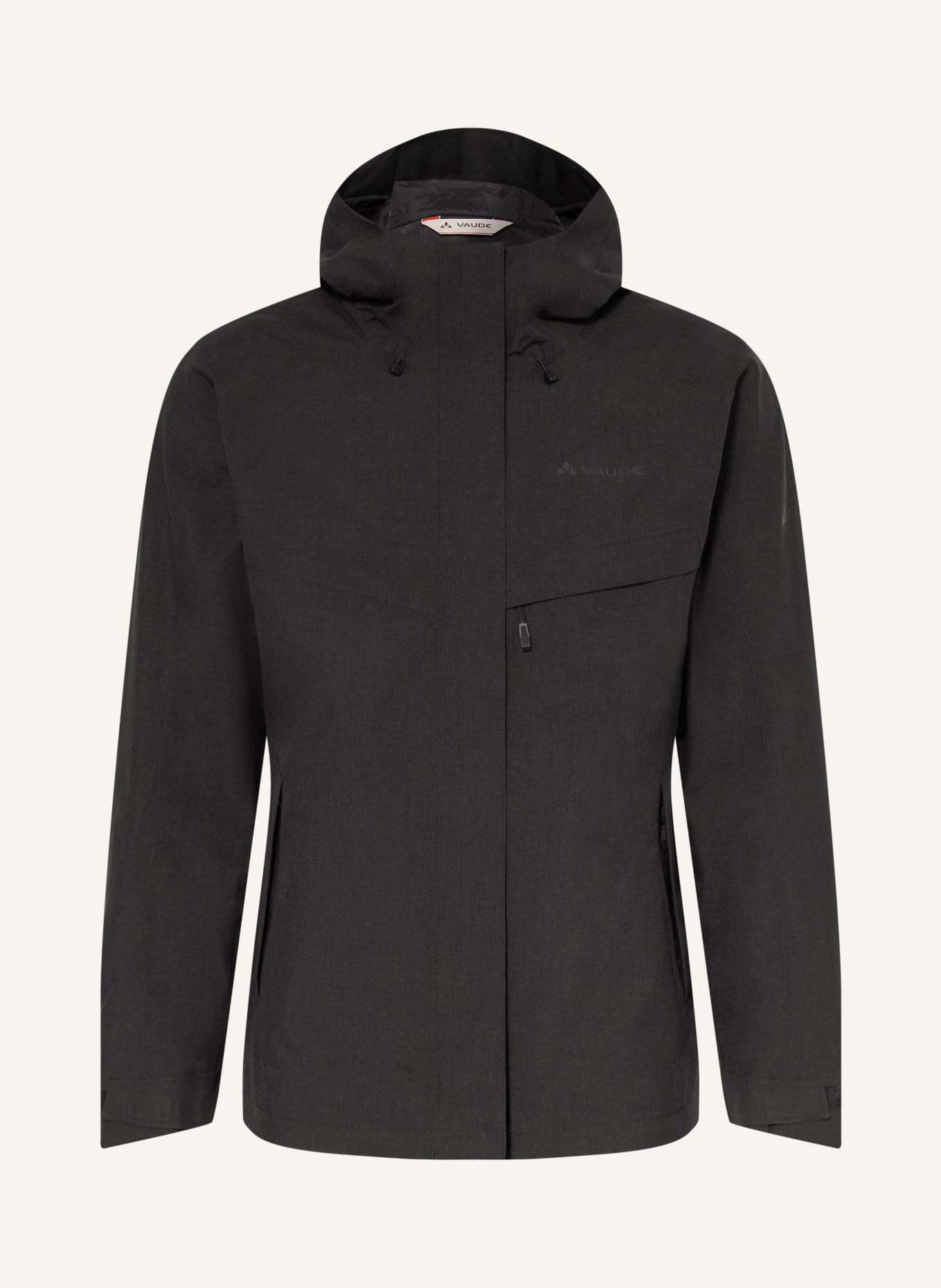 VAUDE ROSEMOOR II rain jacket: BLACK