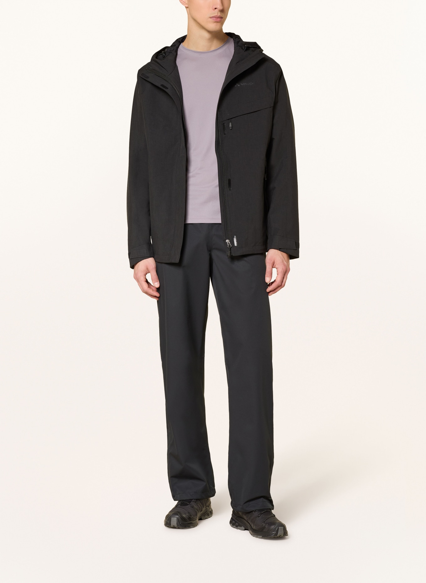 VAUDE ROSEMOOR II rain jacket: BLACK