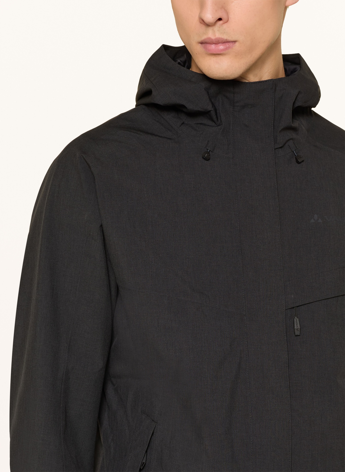 VAUDE ROSEMOOR II rain jacket: BLACK