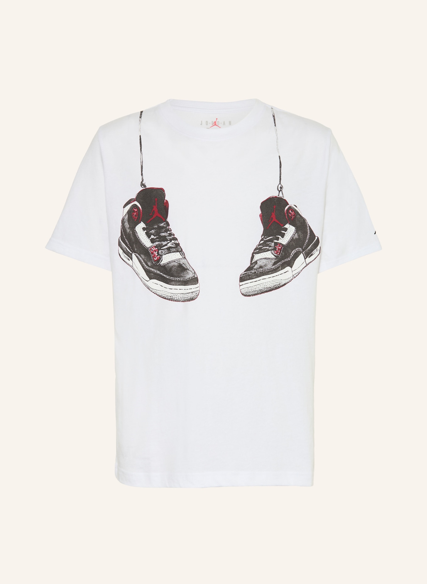 JORDAN T-Shirt AJ3 SHOE STRINGS: WEISS / SCHWARZ