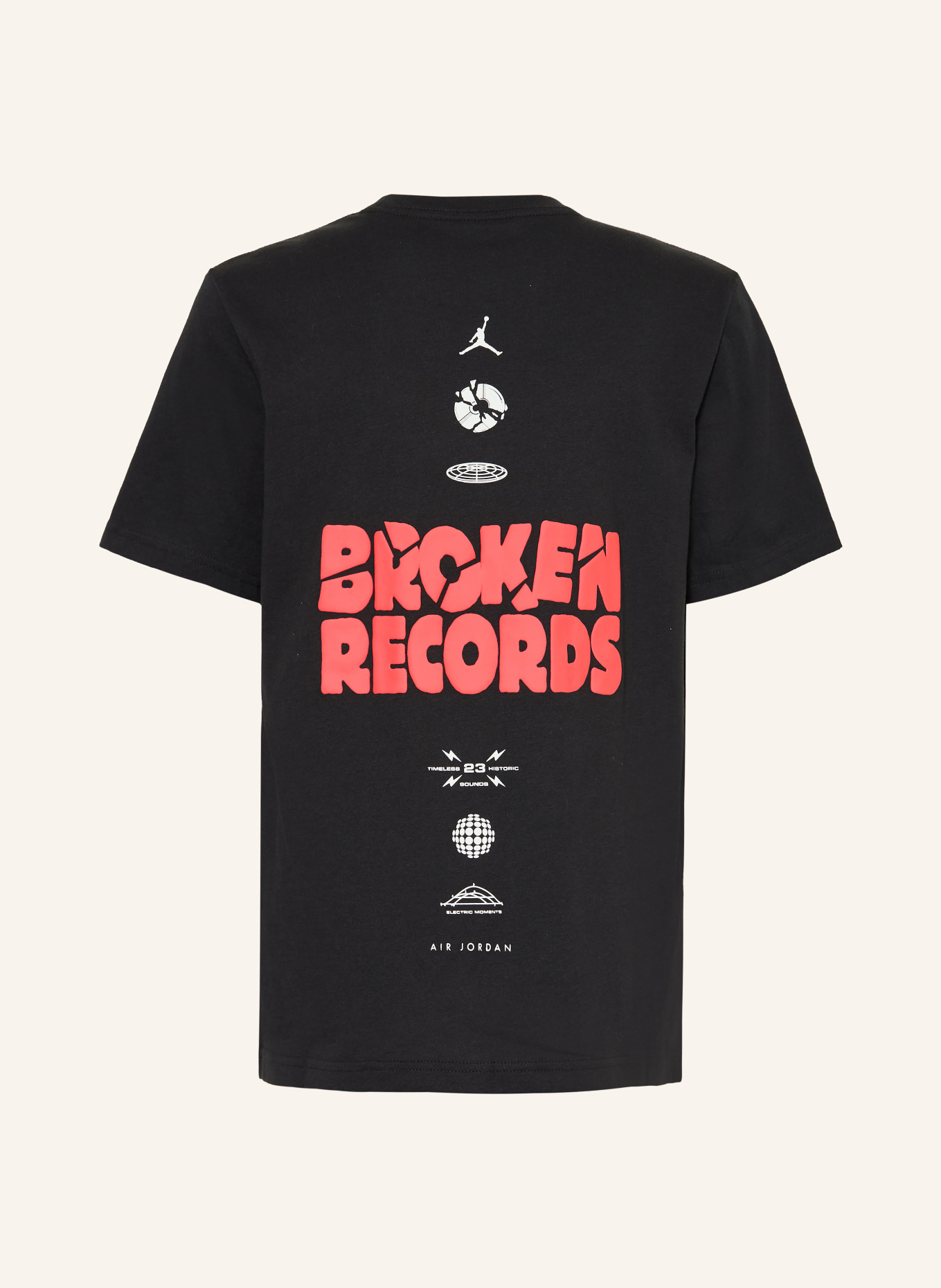 JORDAN Koszulka MJ BROKEN RECORDS: CZARNY / CZERWONY