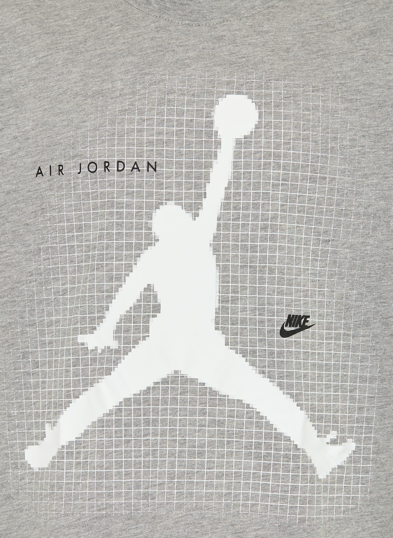 JORDAN Koszulka JUMPMAN GRID BLUR: SZARY / BIAŁY
