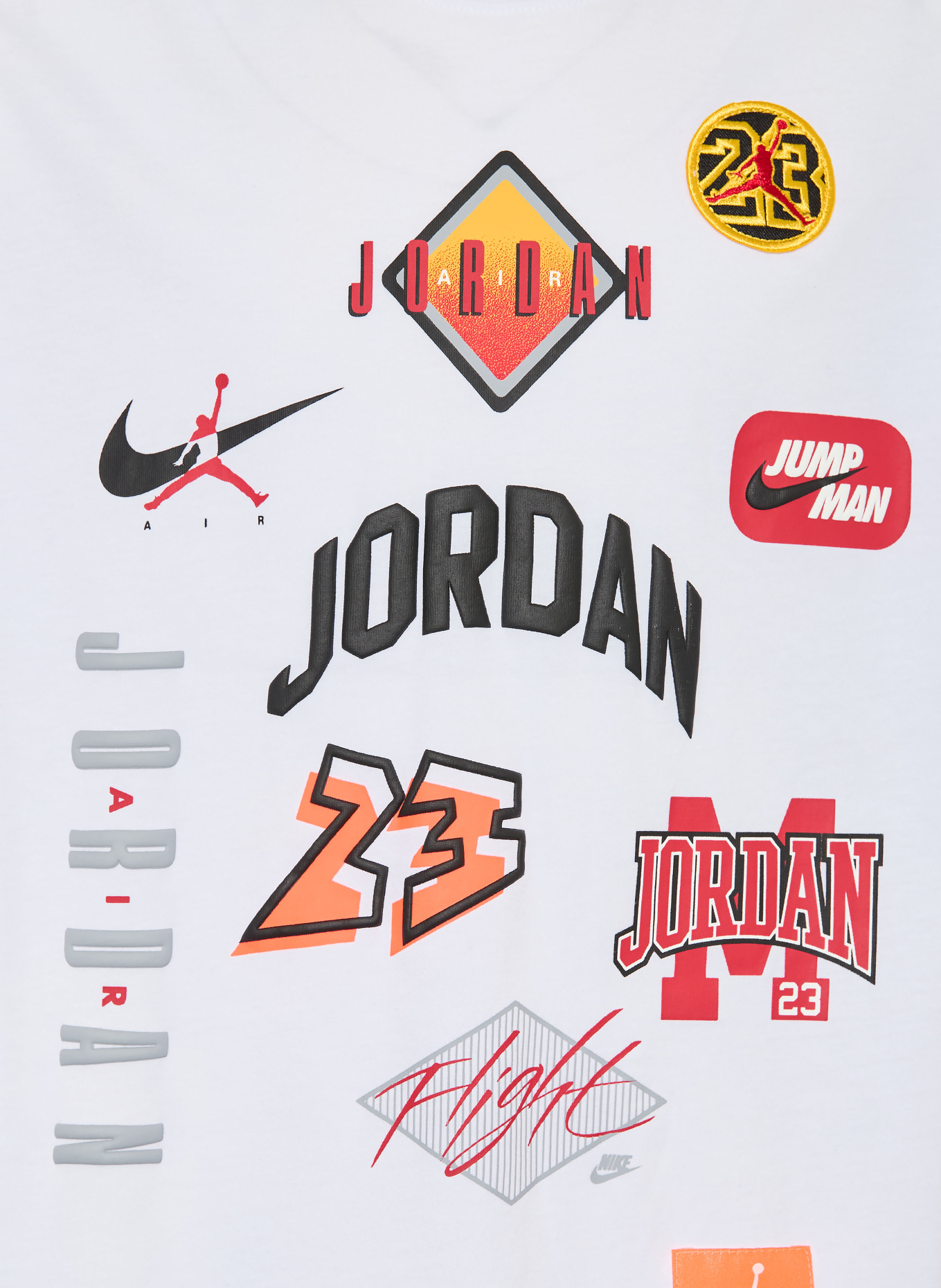 JORDAN T-Shirt DYNASTY PATCH: WEISS / ROT